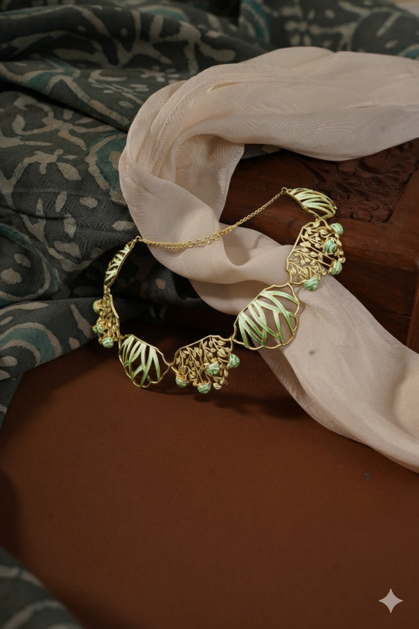 Kalamkari Hasli – 925 Sterling Silver Jewellery