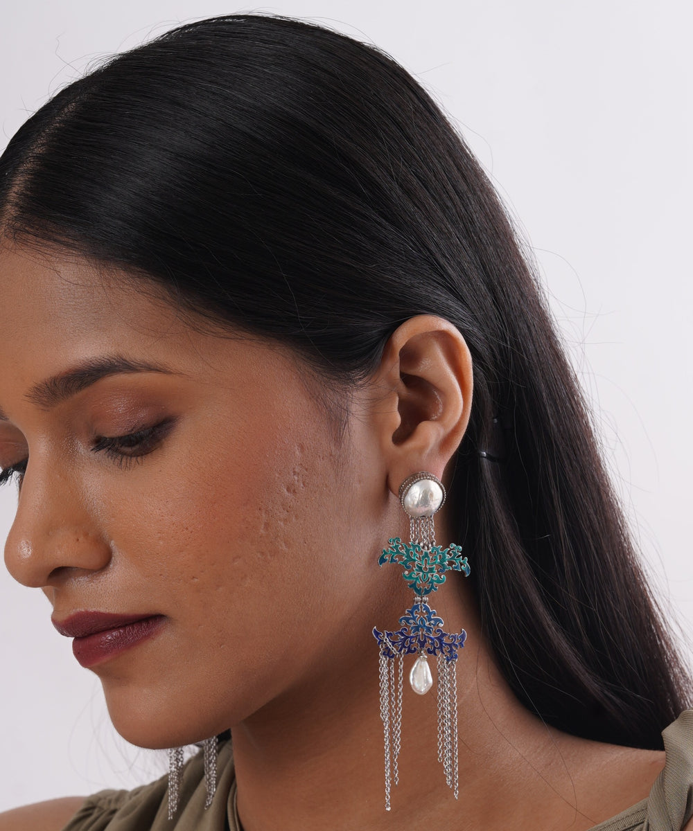 Dabka Earrings – 925 Sterling Silver Jewellery