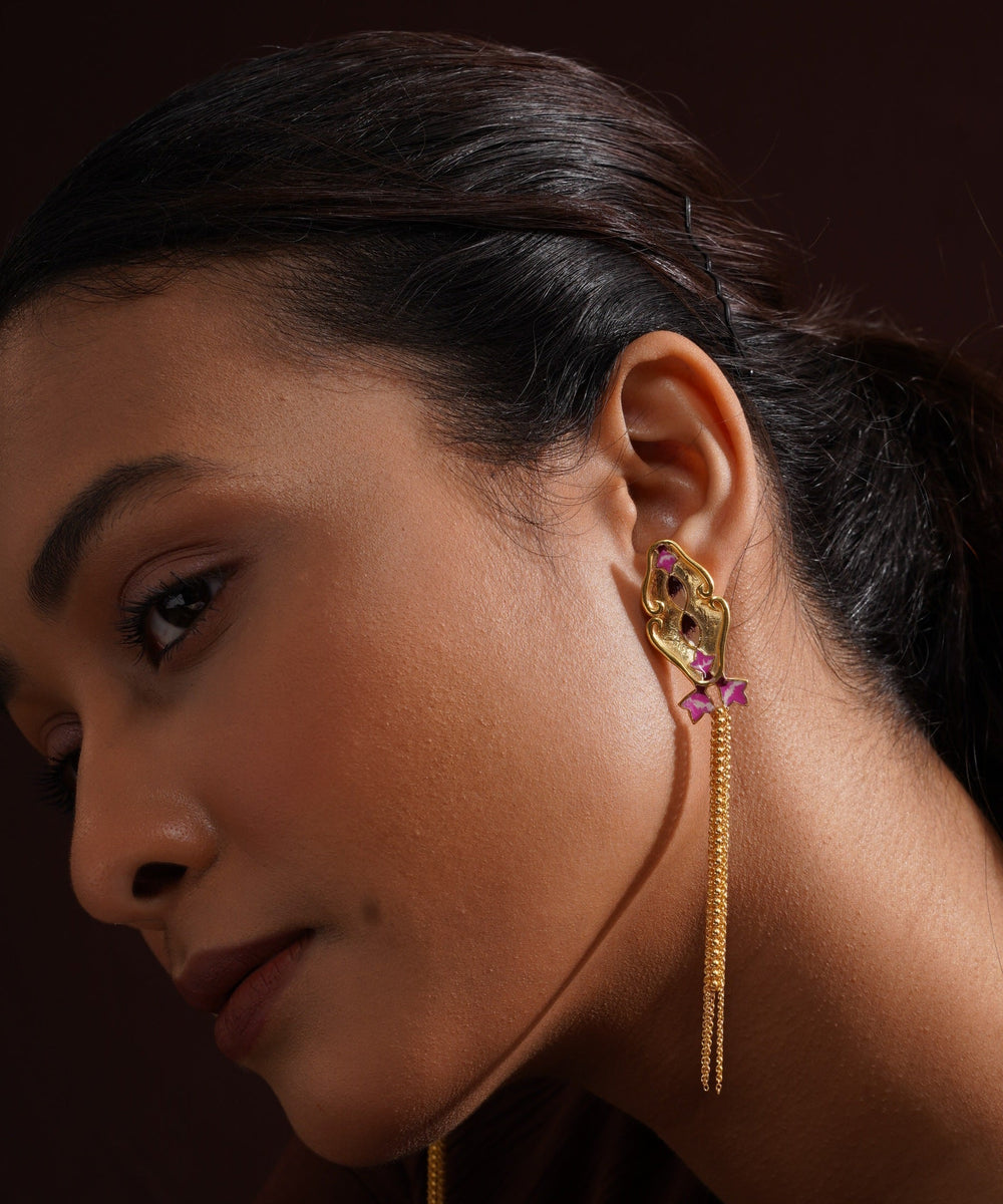 Silk Tassle Earrings – 925 Sterling Silver Jewellery