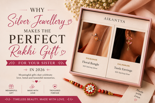 Rakhi gift for sister silver jewellery