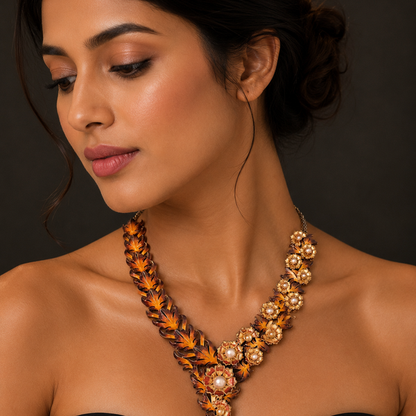 Gulbahar Neckpiece – 925 Sterling Silver Jewellery