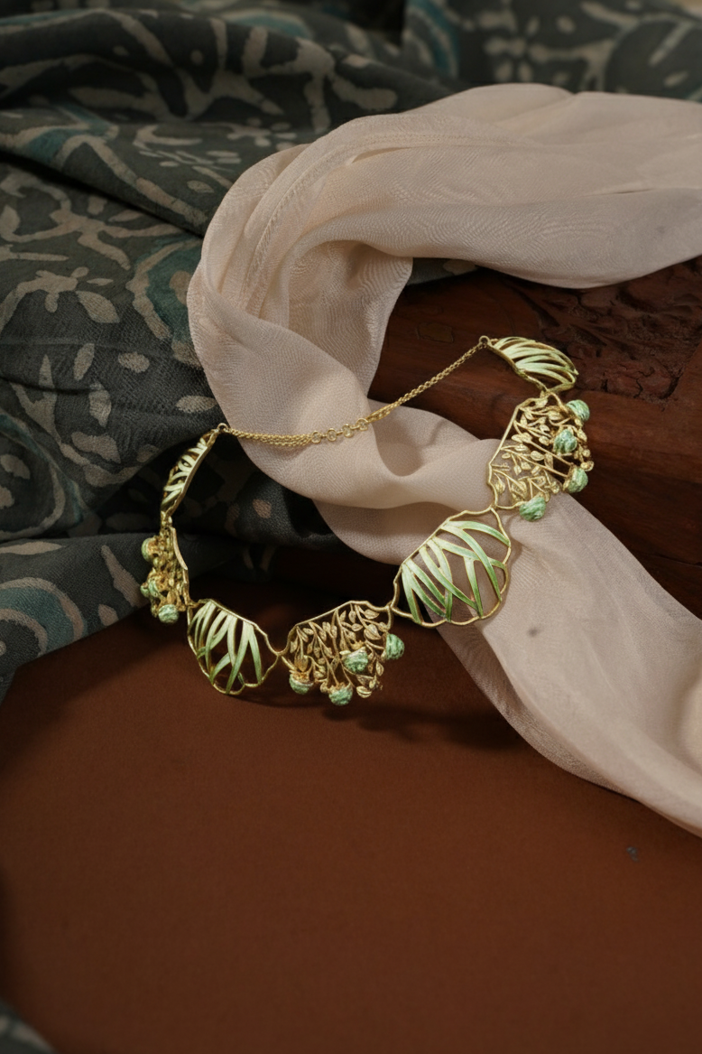 Kalamkari Hasli – 925 Sterling Silver Jewellery