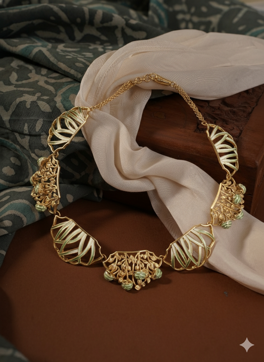 Kalamkari Jaal Necklace