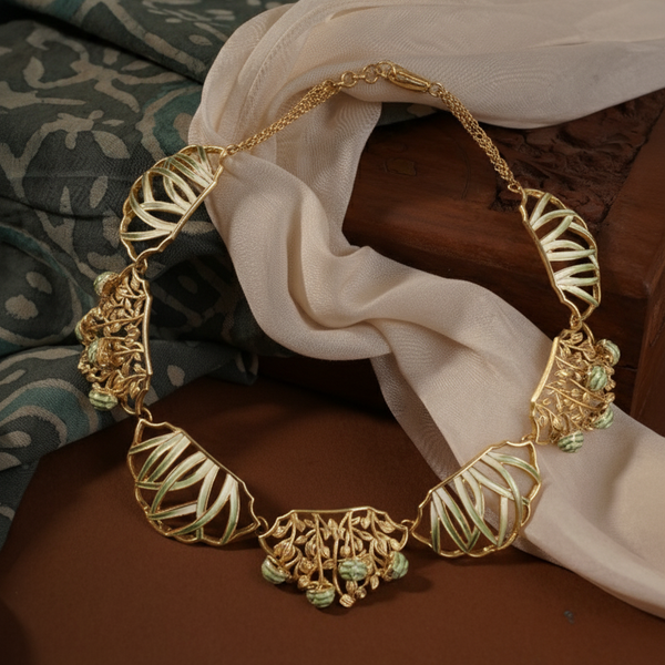 Kalamkari Hasli – 925 Sterling Silver Jewellery