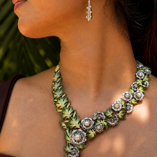 Gulbahar Neckpiece – 925 Sterling Silver Jewellery