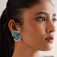 Kalamkari Earrings – 925 Sterling Silver Jewellery