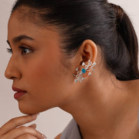 Kalamkari Earrings – 925 Sterling Silver Jewellery