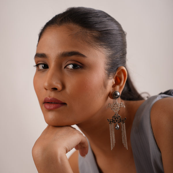 Dabka Earrings – 925 Sterling Silver Jewellery