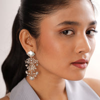 Kalamkari Chandelier Earrings – 925 Sterling Silver Jewellery