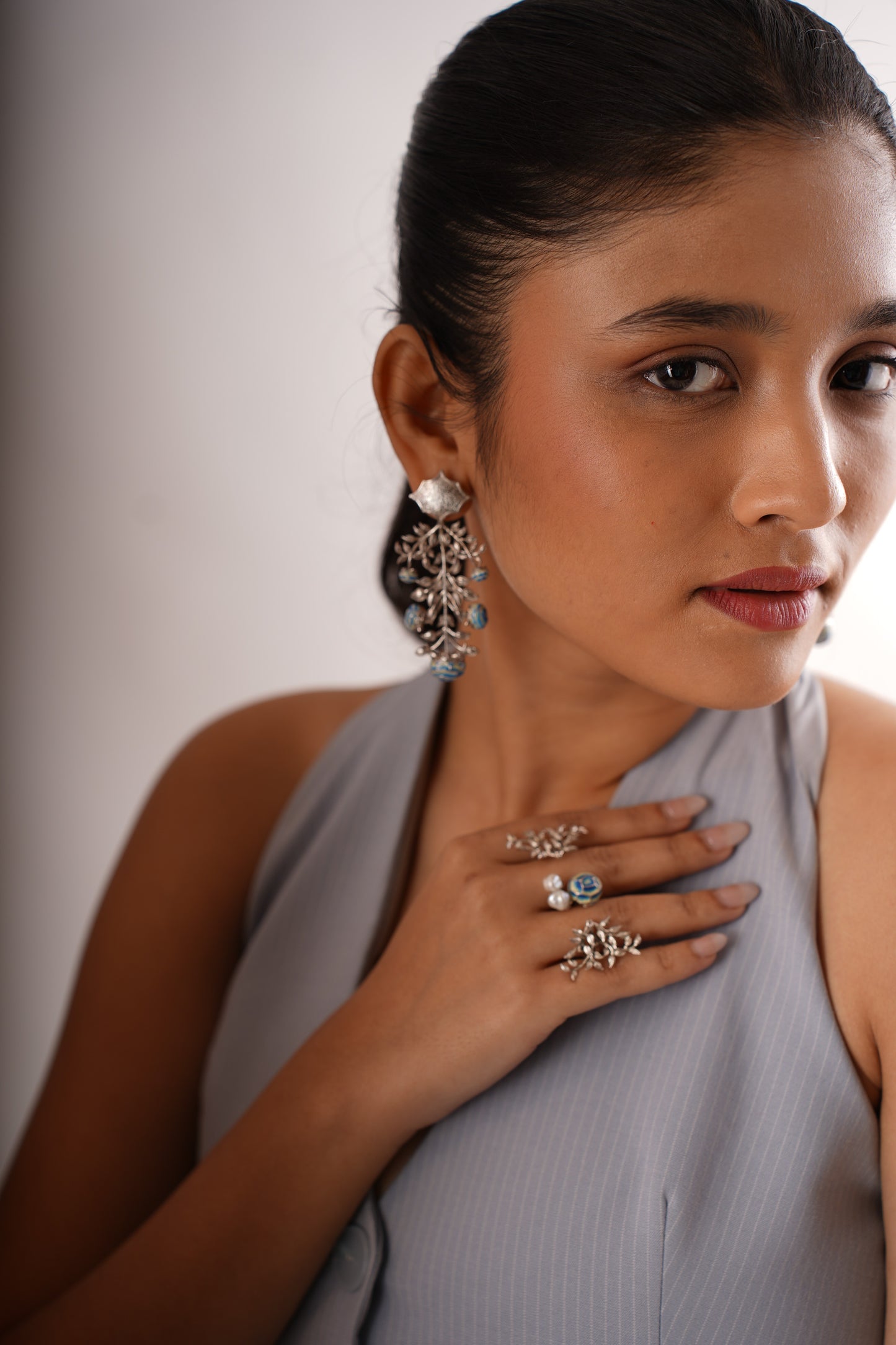 KALAMKARI CHANDELIER EARRINGS