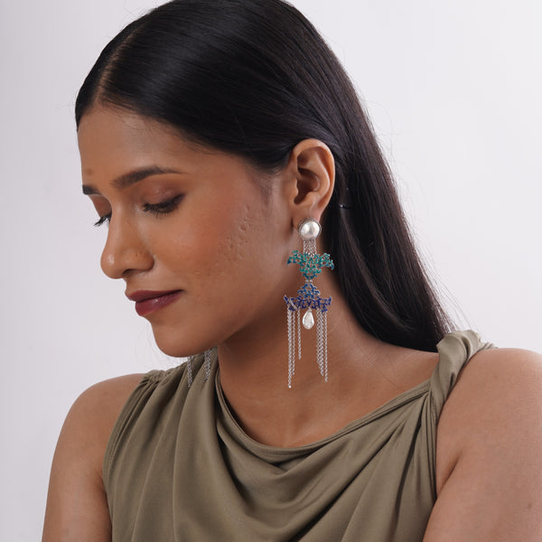Dabka Earrings – 925 Sterling Silver Jewellery