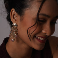 Kalamkari Chandelier Earrings – 925 Sterling Silver Jewellery