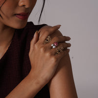 Kalamkari Ring – 925 Sterling Silver Jewellery