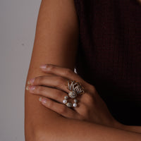 Kalamkari Jaal Ring – 925 Sterling Silver Jewellery