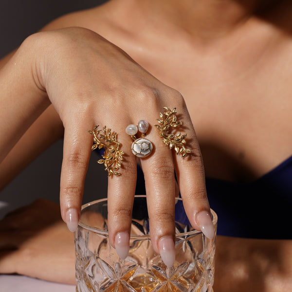 Kalamkari Ring – 925 Sterling Silver Jewellery