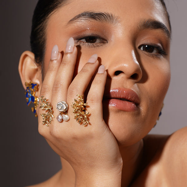 Kalamkari Ring – 925 Sterling Silver Jewellery