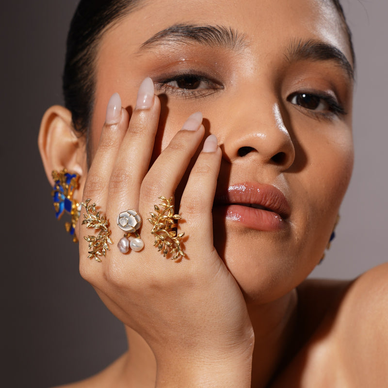 Kalamkari Ring – 925 Sterling Silver Jewellery