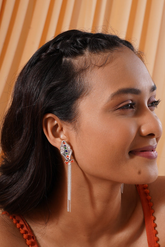 SILK TASSLE EARRINGS