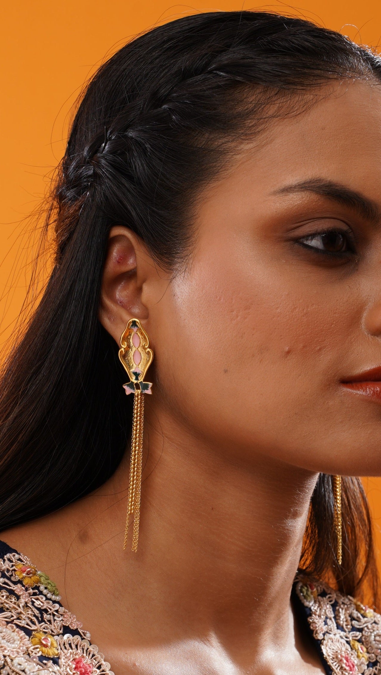 SILK TASSLE EARRINGS