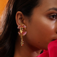 Kalamkari Tassle Earrings – 925 Sterling Silver Jewellery