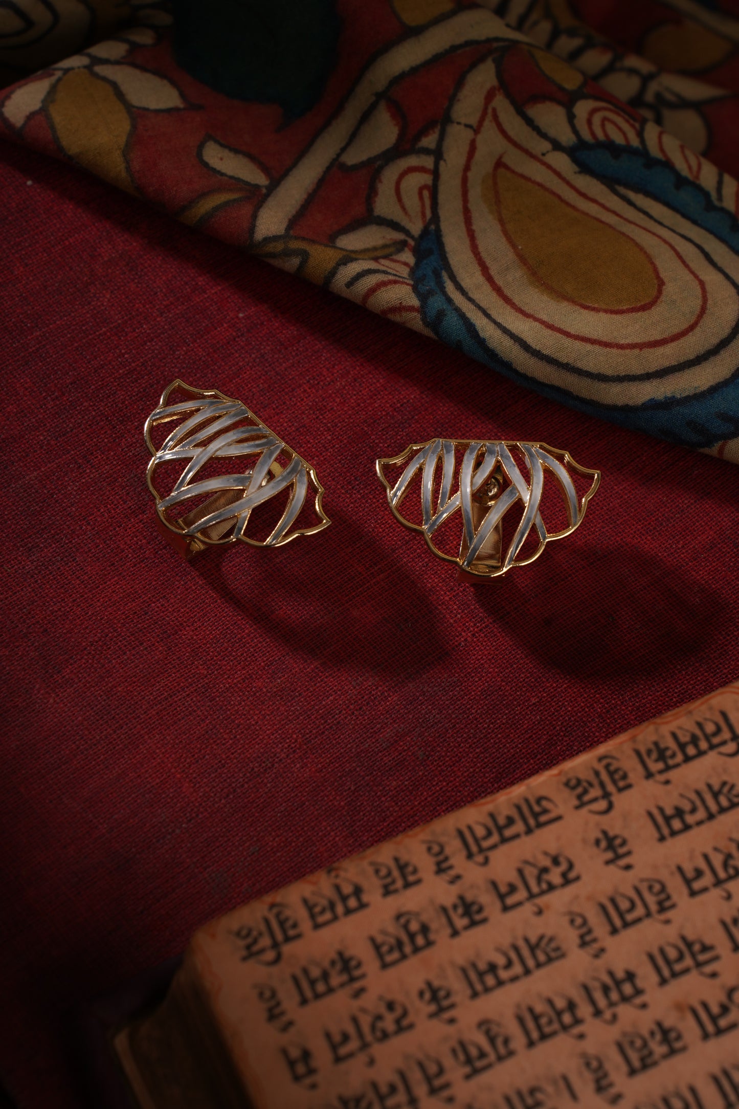 KALAMKARI JAAL EARRINGS