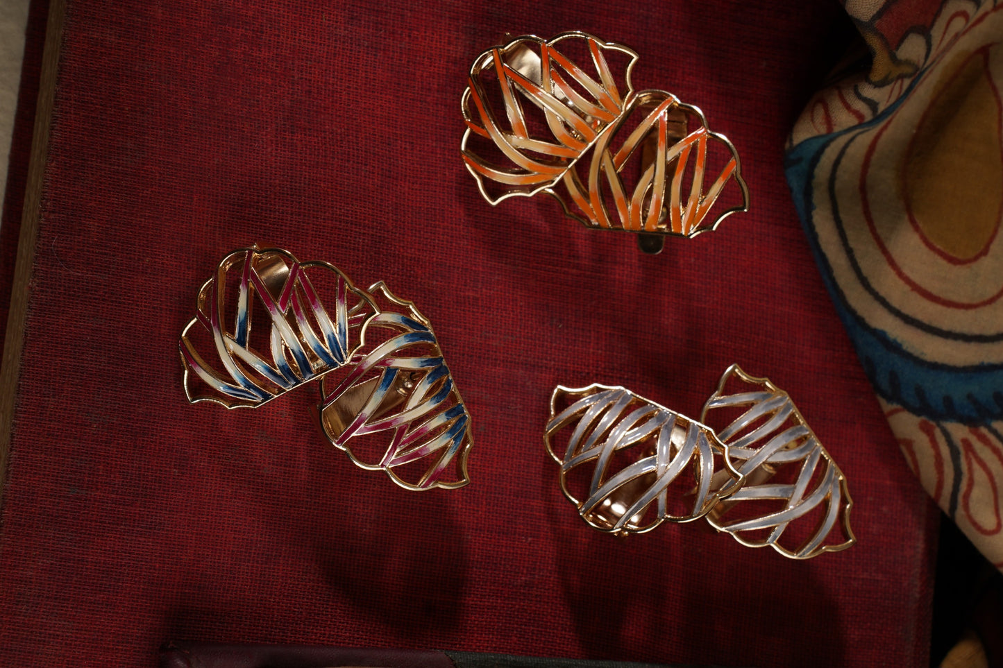 KALAMKARI JAAL EARRINGS