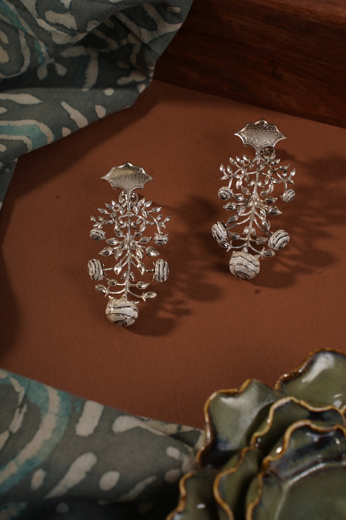 KALAMKARI CHANDELIER EARRINGS