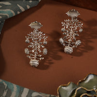 Kalamkari Chandelier Earrings – 925 Sterling Silver Jewellery