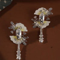 Kalamkari Tassle Earrings – 925 Sterling Silver Jewellery