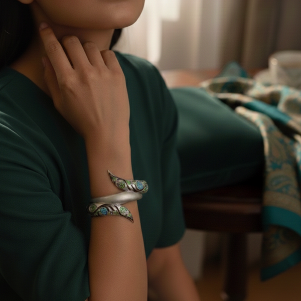 Gulbahar Hasli Cuff– 925 Sterling Silver Jewellery